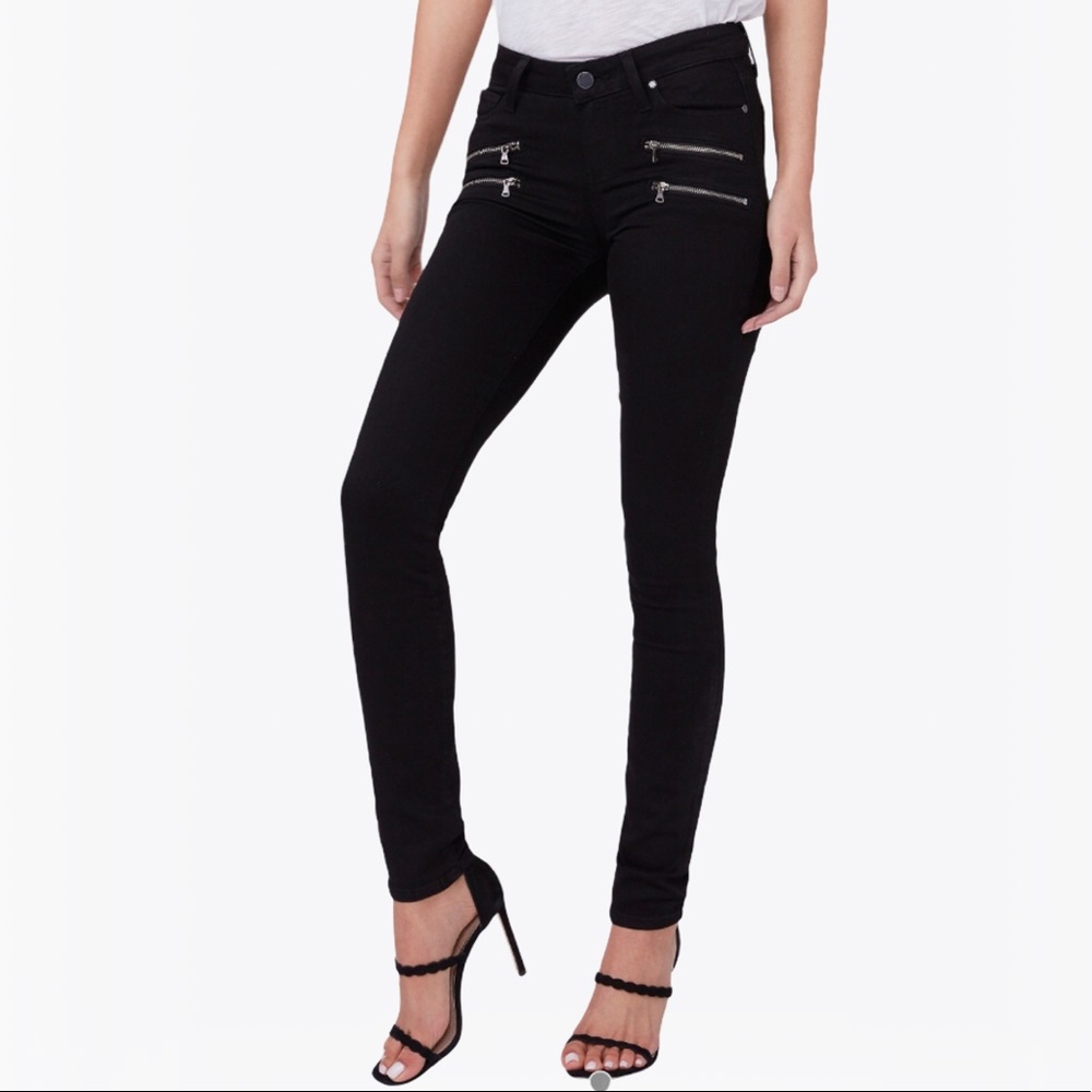 PAIGE Edgemont Moto Skinny Women’s Jeans - Size: 26 - Picture 5 of 17